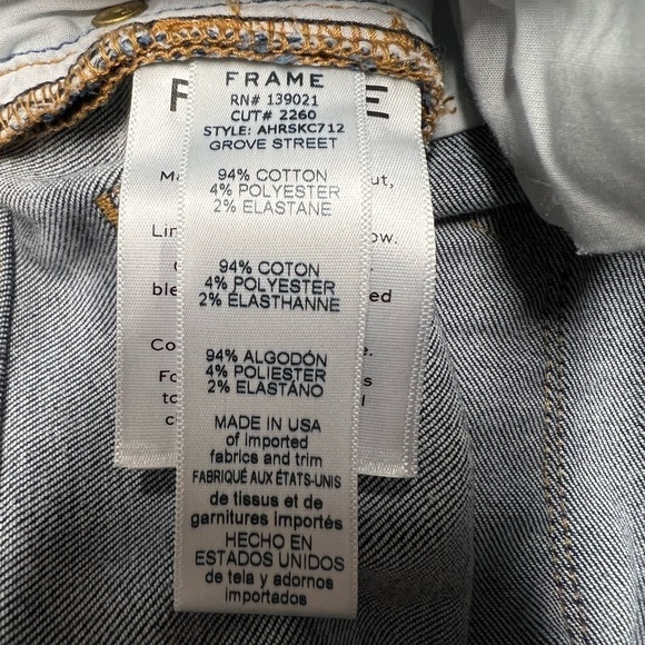 Frame Ali High Rise Cigarette Jean - Picture 10 of 10